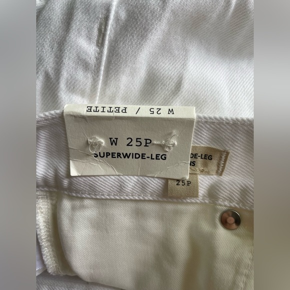 New Madewell Superwide-Leg Jeans White Size W25P - Picture 15 of 15